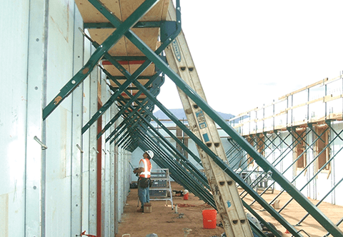 worker checking bracing